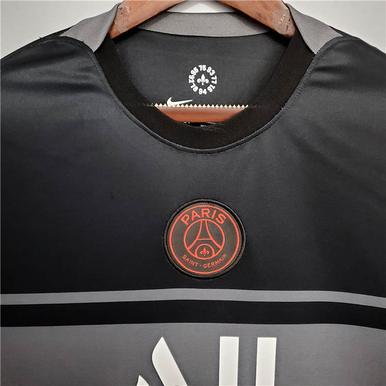 Paris Saint Germain 21-22 Third Black PSG Soccer Jersey Football Shirt - Click Image to Close